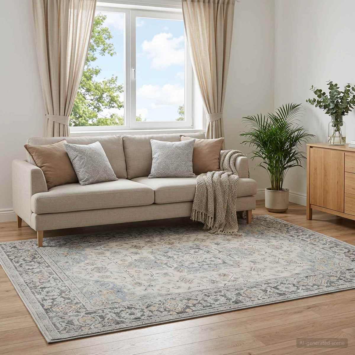 Kilimas ORIZ Kreminė 80 x 150 cm 100% poliesteris