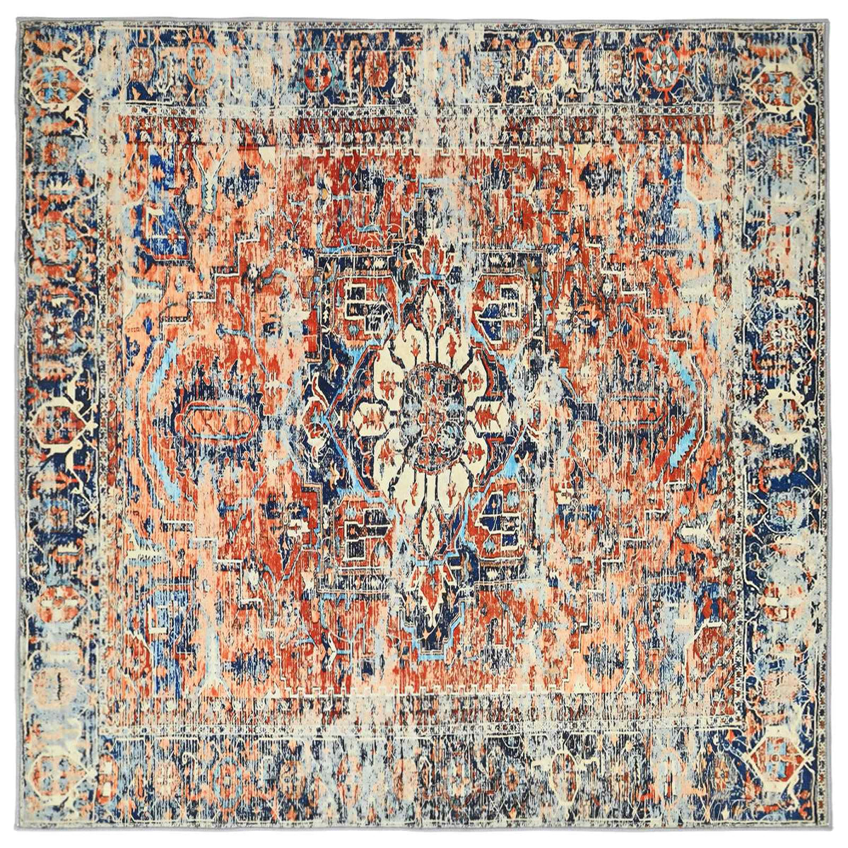 Kilimas ORIZ Oranžinė 200 x 200 cm 100% poliesteris
