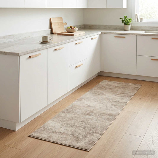 Virtuvės kilimas Smėlio betonas 150 x 45 cm 100% poliamidas