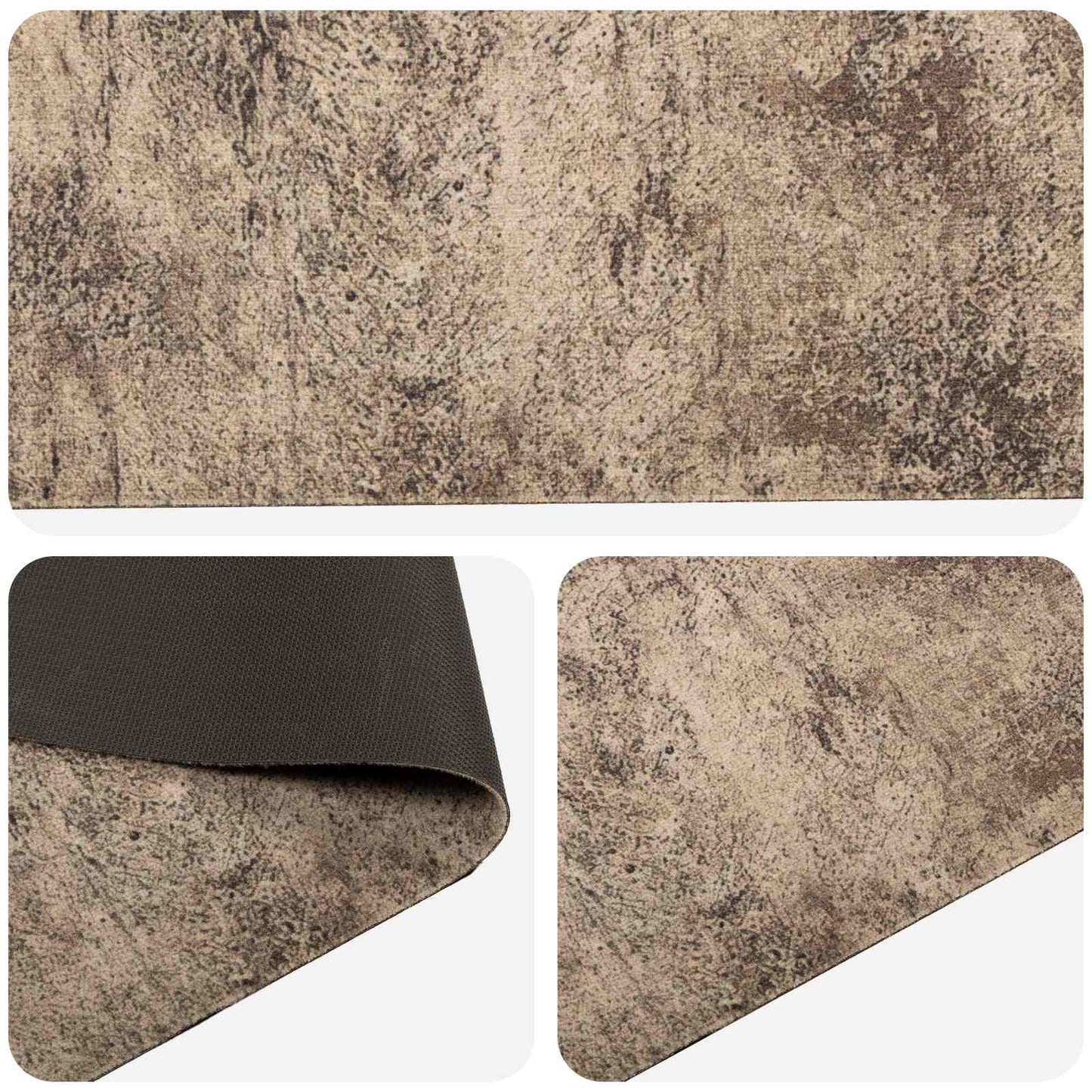 Virtuvės kilimas Rudas betonas 150 x 45 cm 100% poliamidas