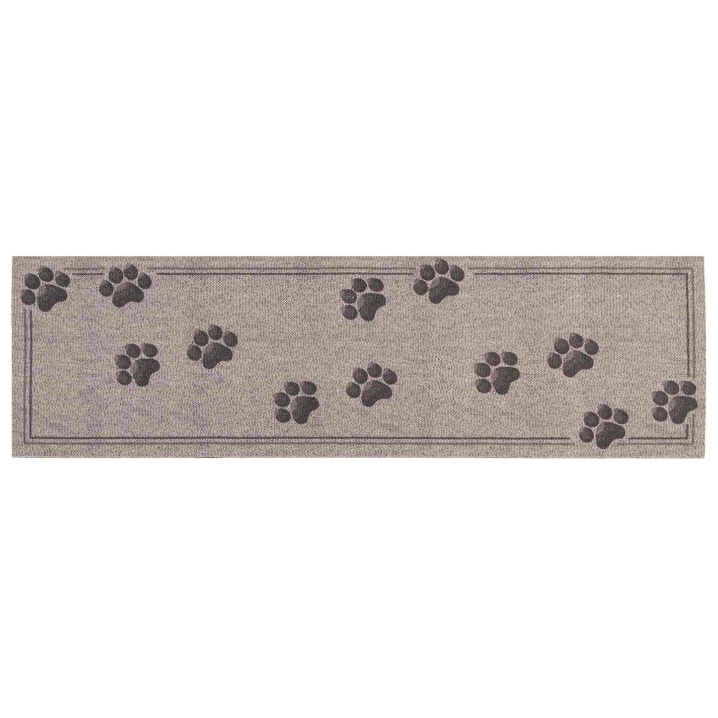 Virtuvės kilimas Pilkos pėdutės 300 x 60 cm 100% poliamidas
