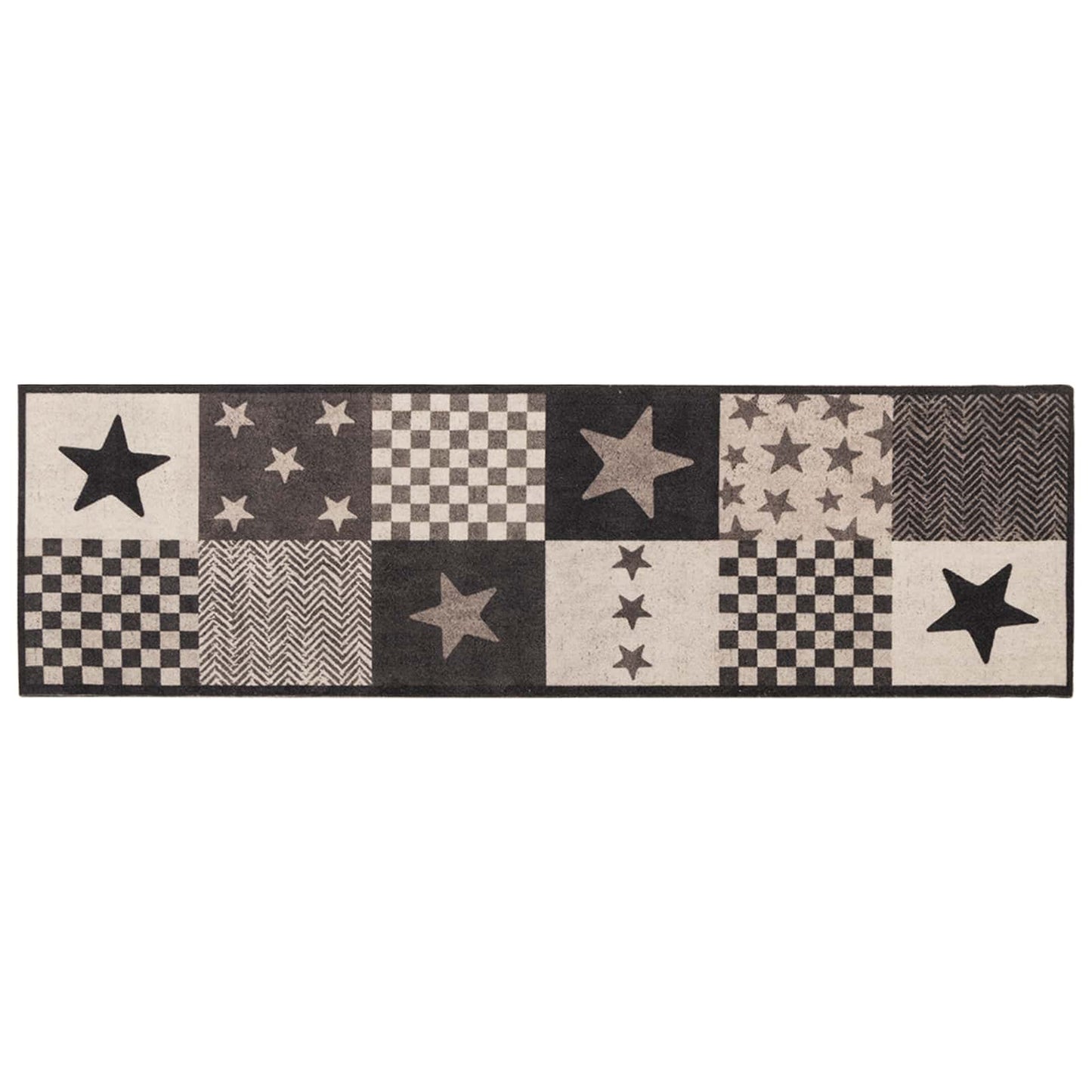 Virtuvės kilimas Pilkos žvaigždės 300 x 60 cm 100% poliamidas