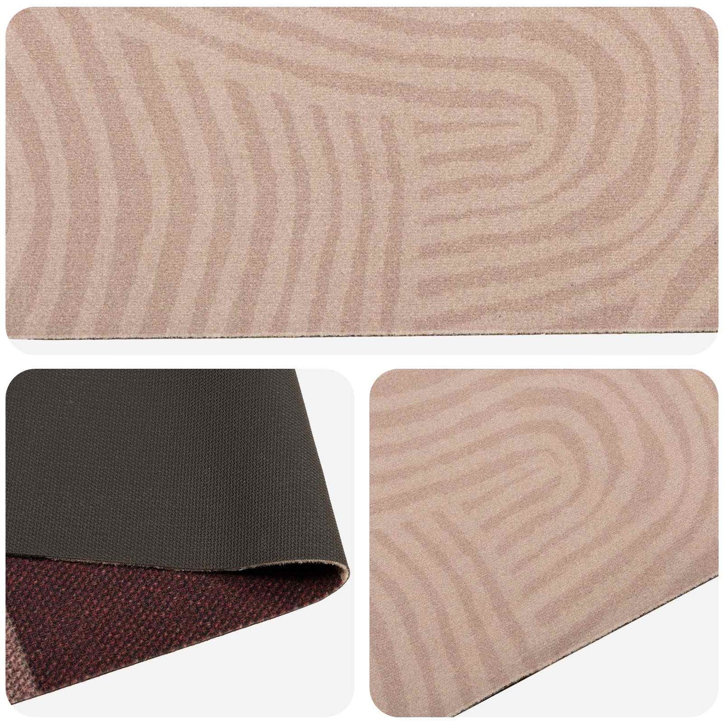 Virtuvės kilimas taupe skandinaviškas 180 x 60 cm