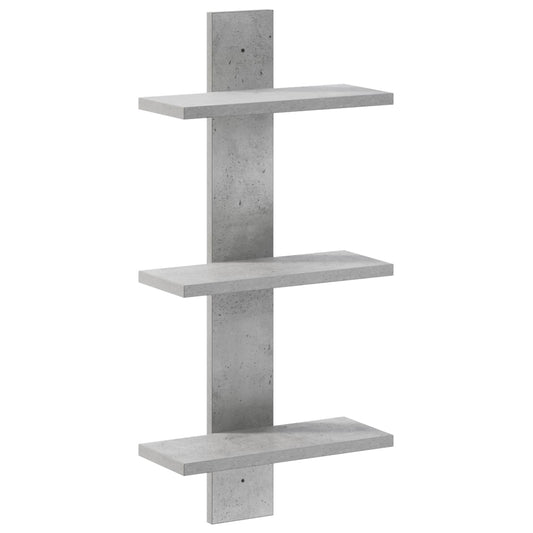 Sieninė lentyna Betono pilka 30 x 13.5 x 64.5 cm