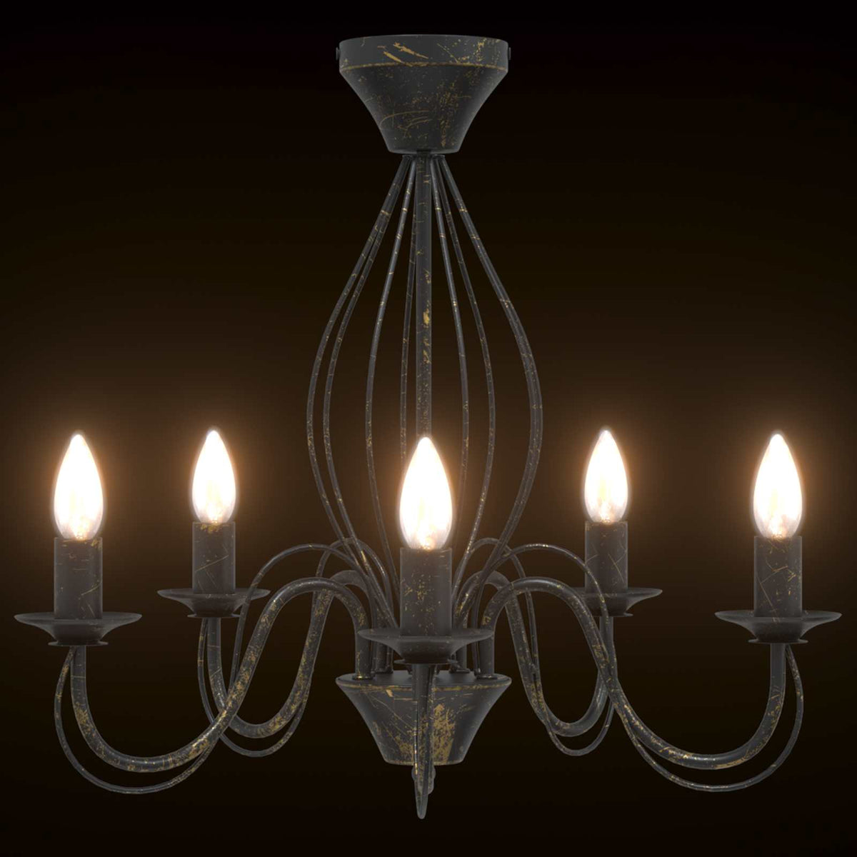 Gaublio lempa E14 Metalas Sendinta juoda Ø 52 x 47 cm