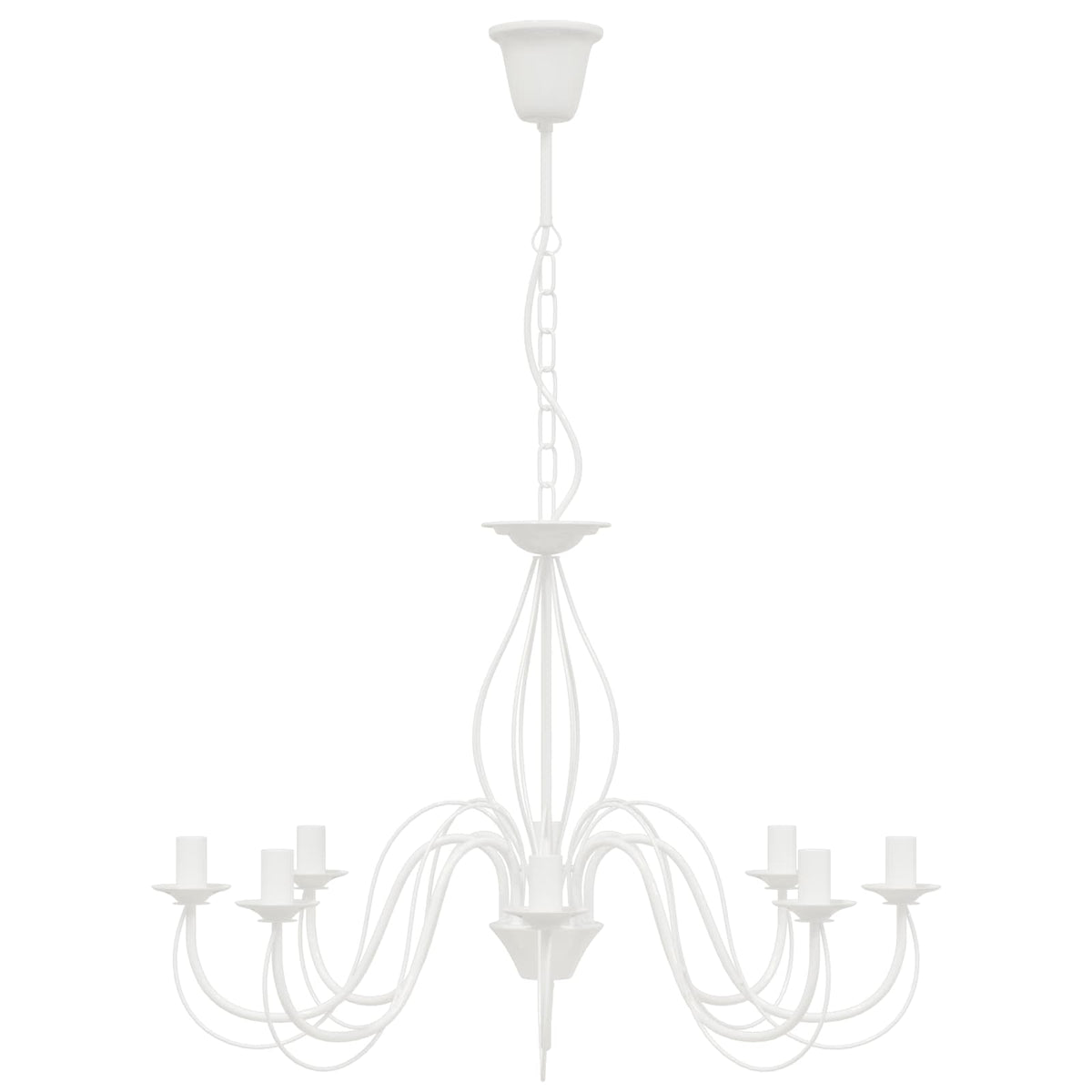 Reguliuojamas sietynas E14 Metalas Balta Ø 78 x 101 cm