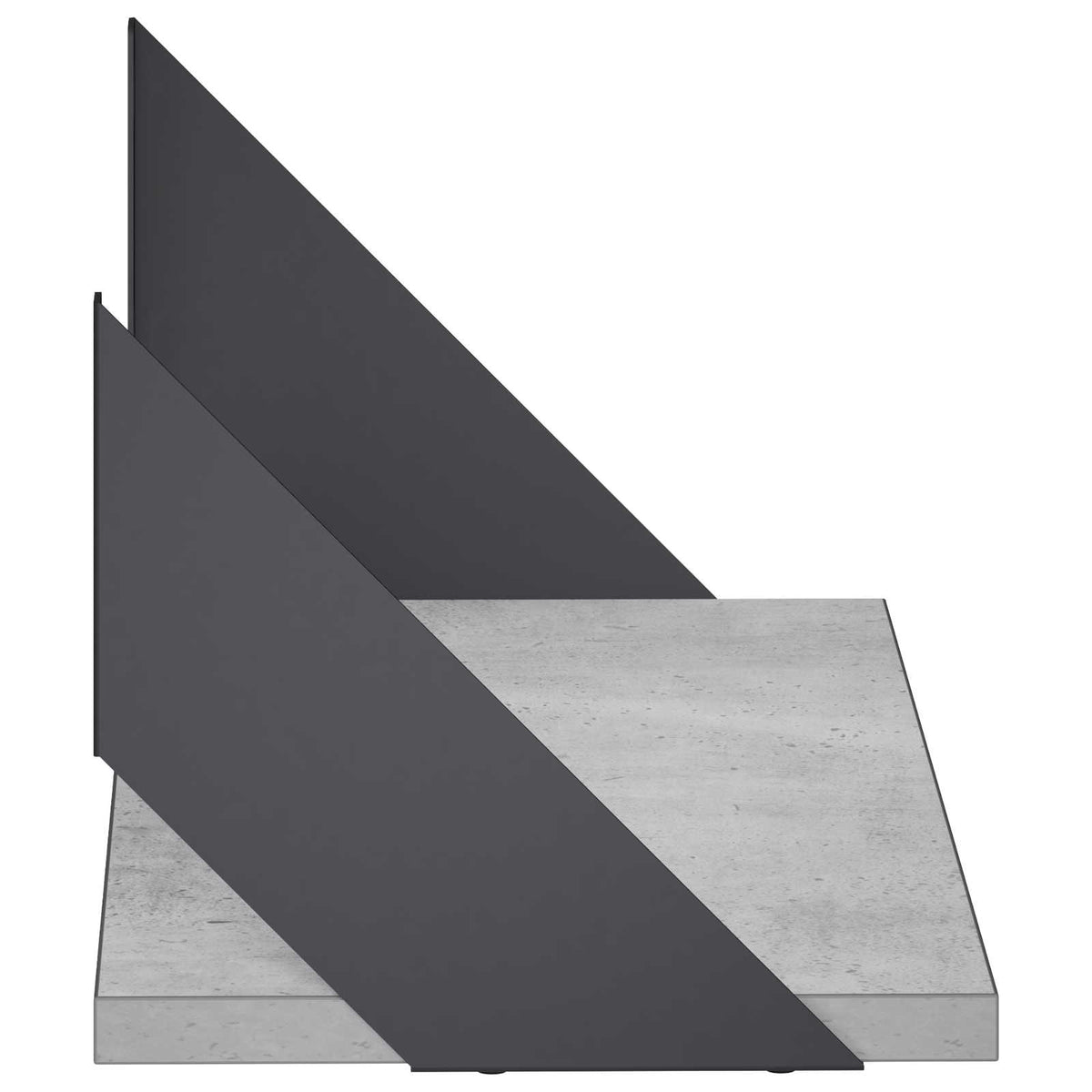 Sieninės lentynos 4 vnt. Betono pilka 50 x 20 x 17 cm