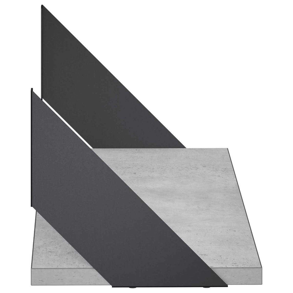 Sieninės lentynos 4 vnt. Betono pilka 60 x 20 x 17 cm