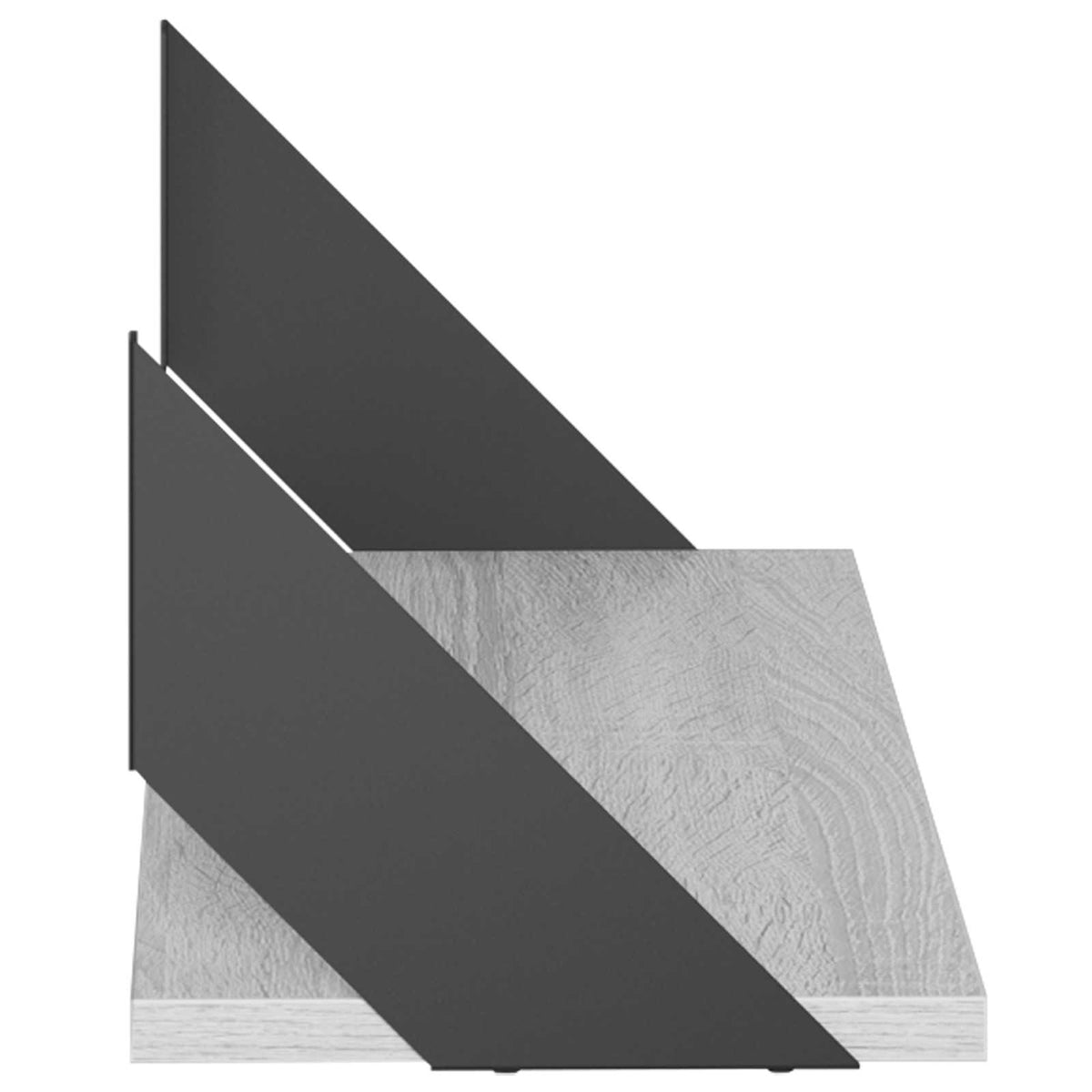 Sieninės lentynos 2 vnt. Pilka Sonoma 60 x 20 x 17 cm