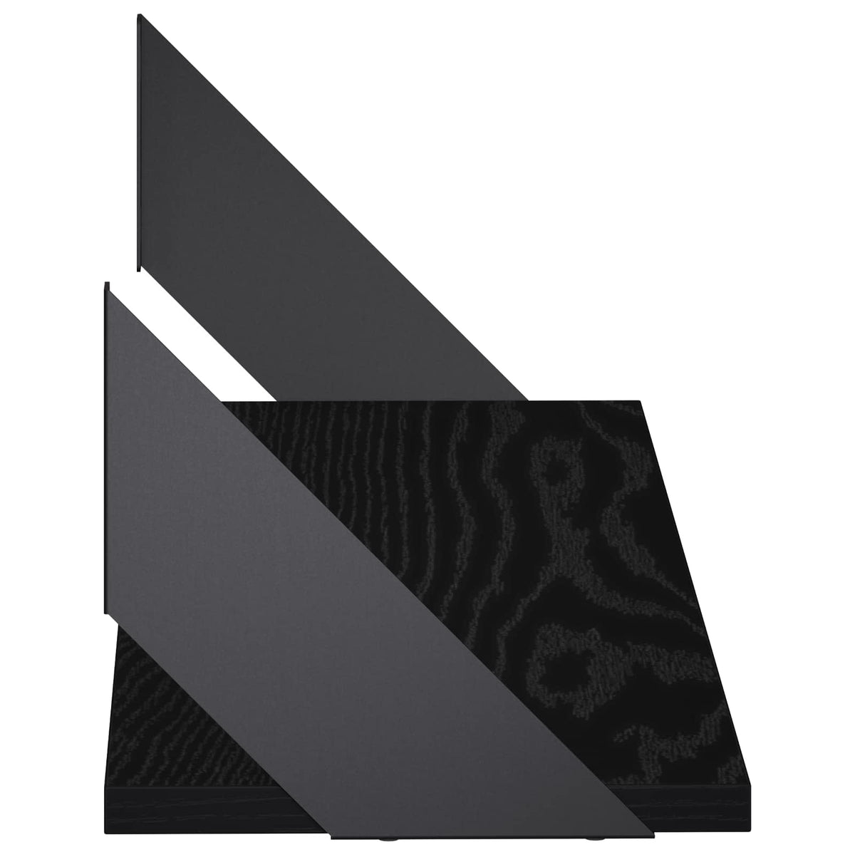 Sieninės lentynos 4 vnt. Juoda 70 x 20 x 17 cm