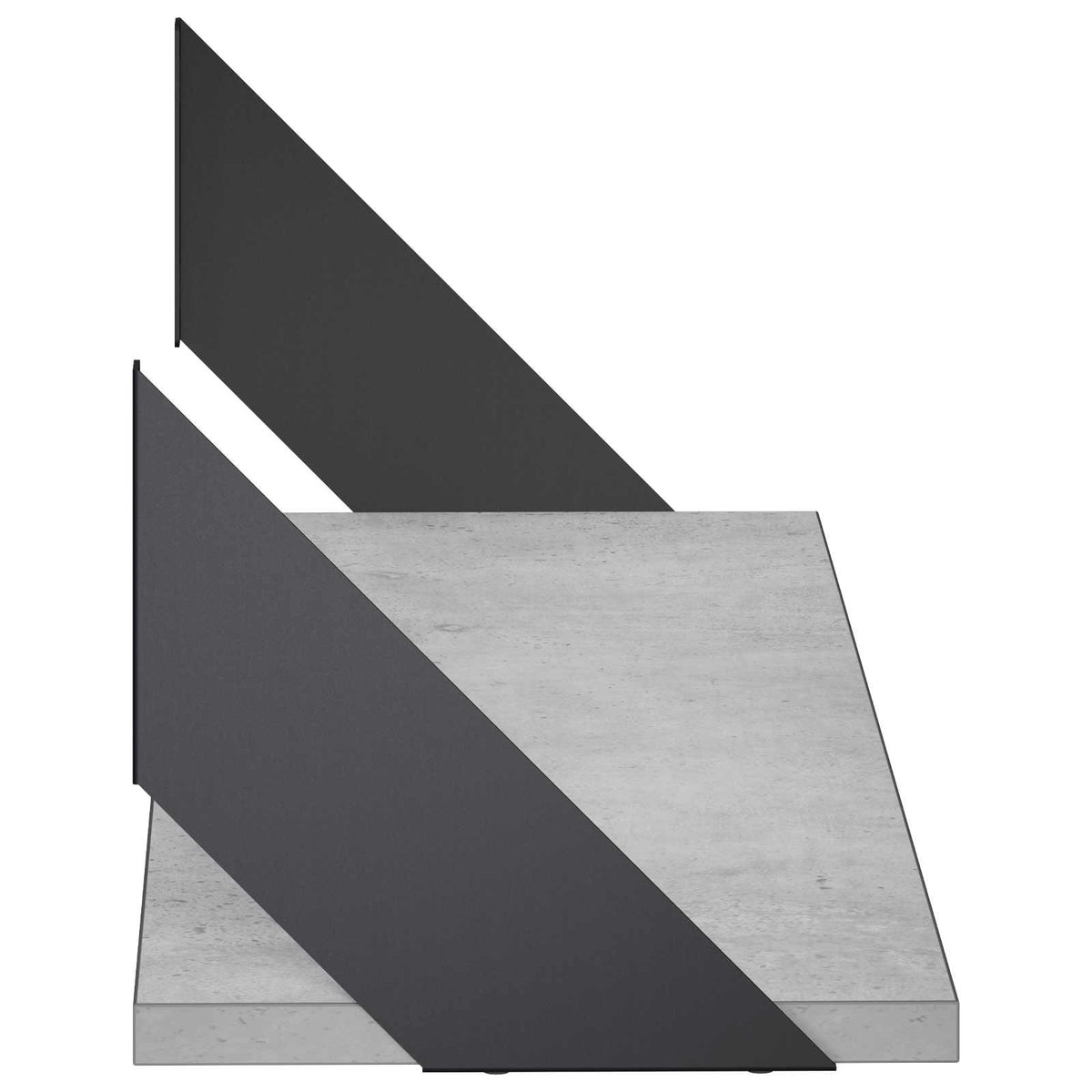 Sieninės lentynos 4 vnt. Betono pilka 70 x 20 x 17 cm