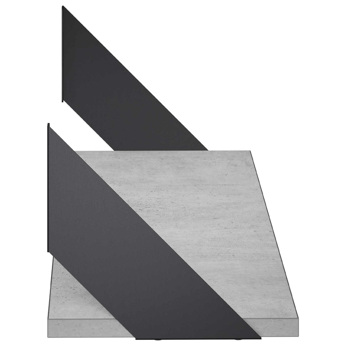 Sieninės lentynos 2 vnt. Betono pilka 80 x 20 x 17 cm