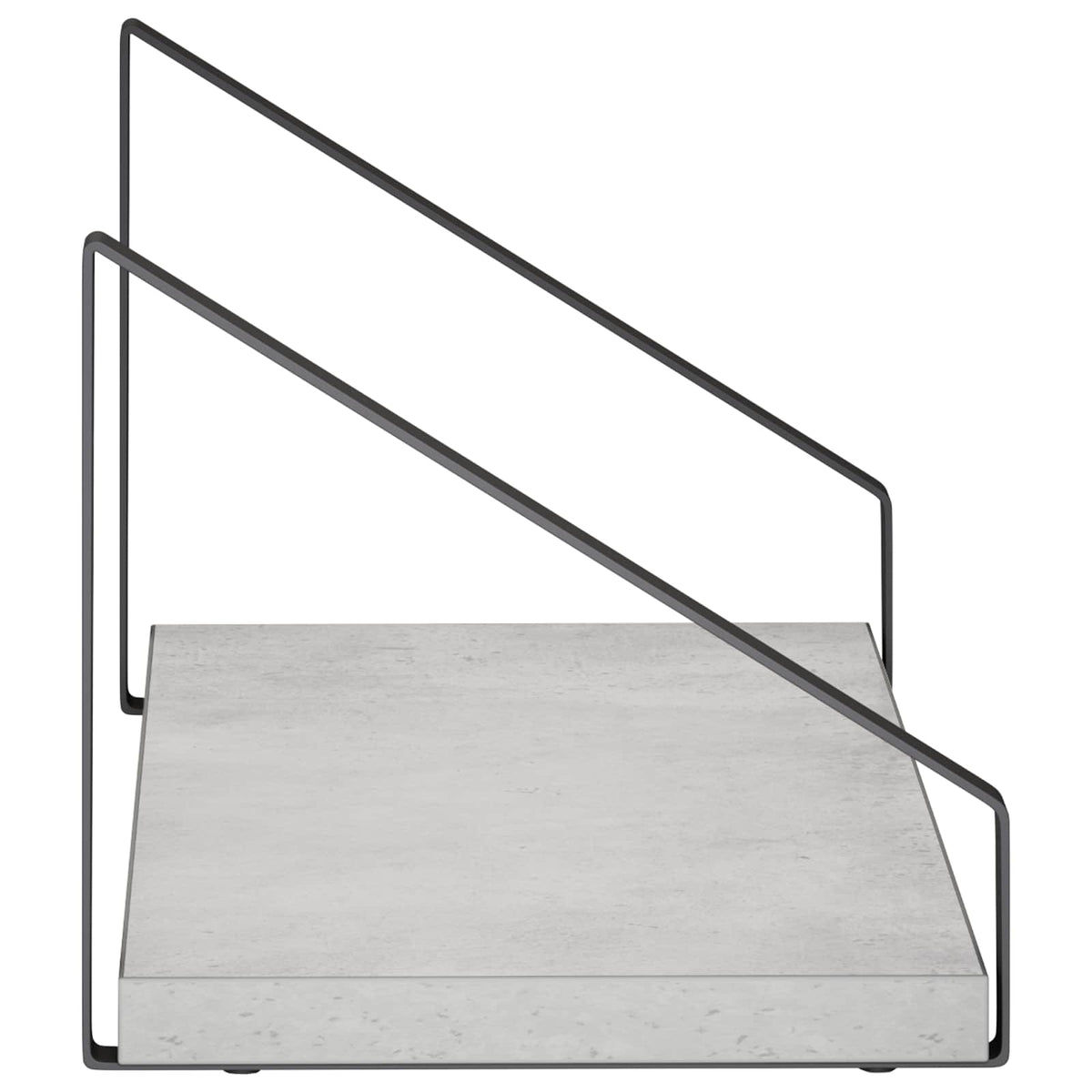 Sieninės lentynos 4 vnt. Betono pilka 40 x 16 x 15,5 cm