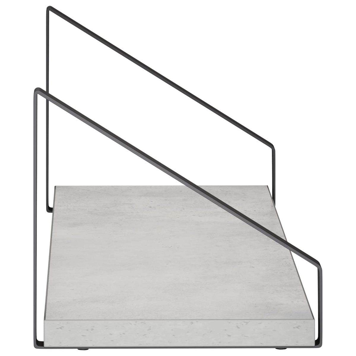 Sieninės lentynos 2 vnt. Betono pilka 50 x 16 x 15,5 cm
