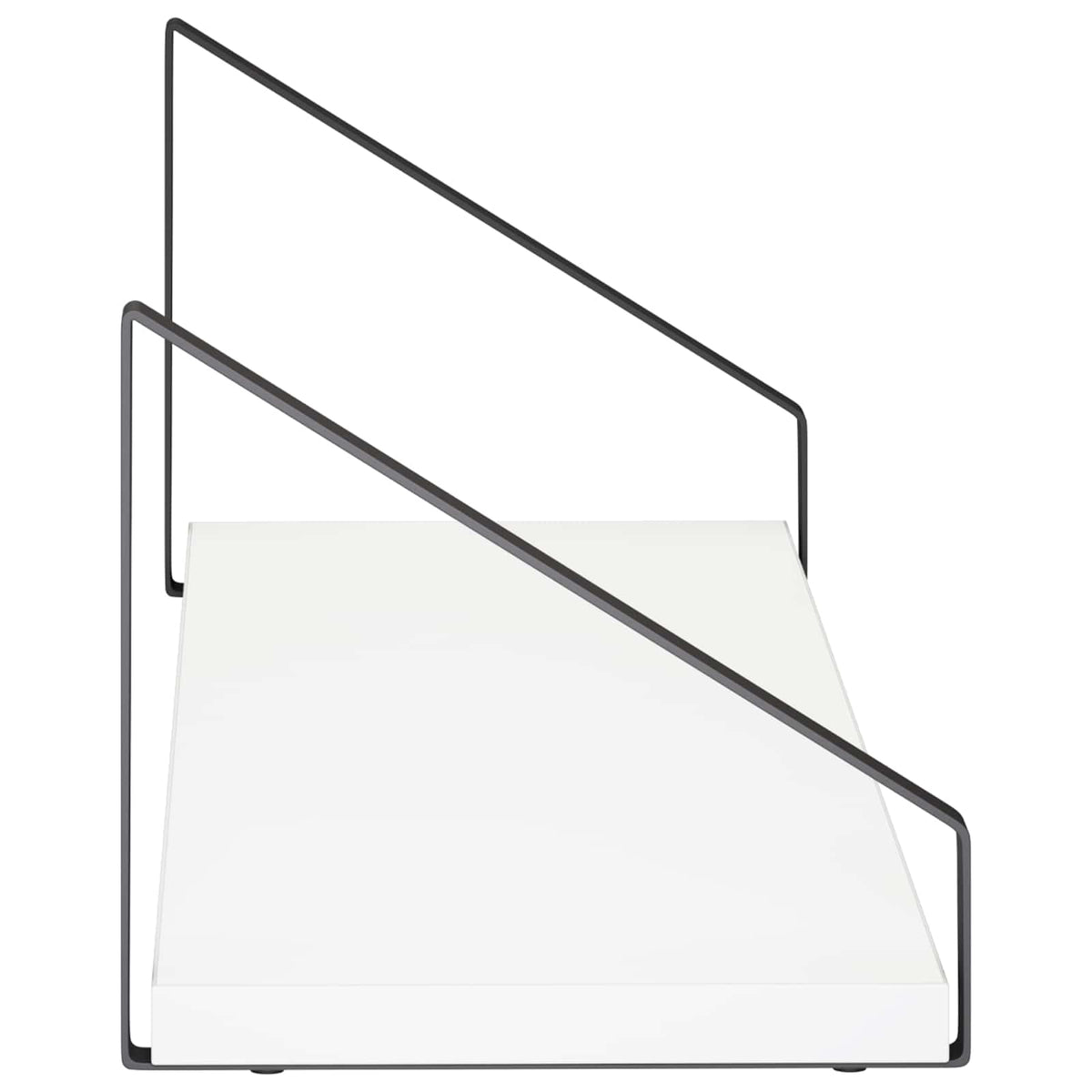 Sieninės lentynos 4 vnt. Balta 60 x 16 x 15,5 cm