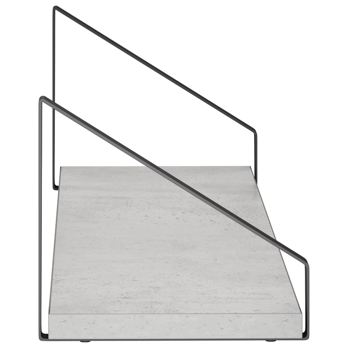 Sieninės lentynos 4 vnt. Betono pilka 60 x 16 x 15,5 cm