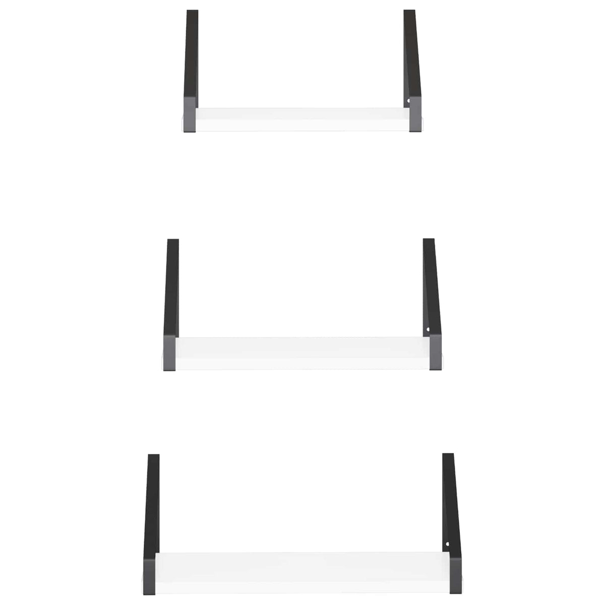 Sieninės lentynos 6 vnt. Balta 40 x 16 x 15,5 cm