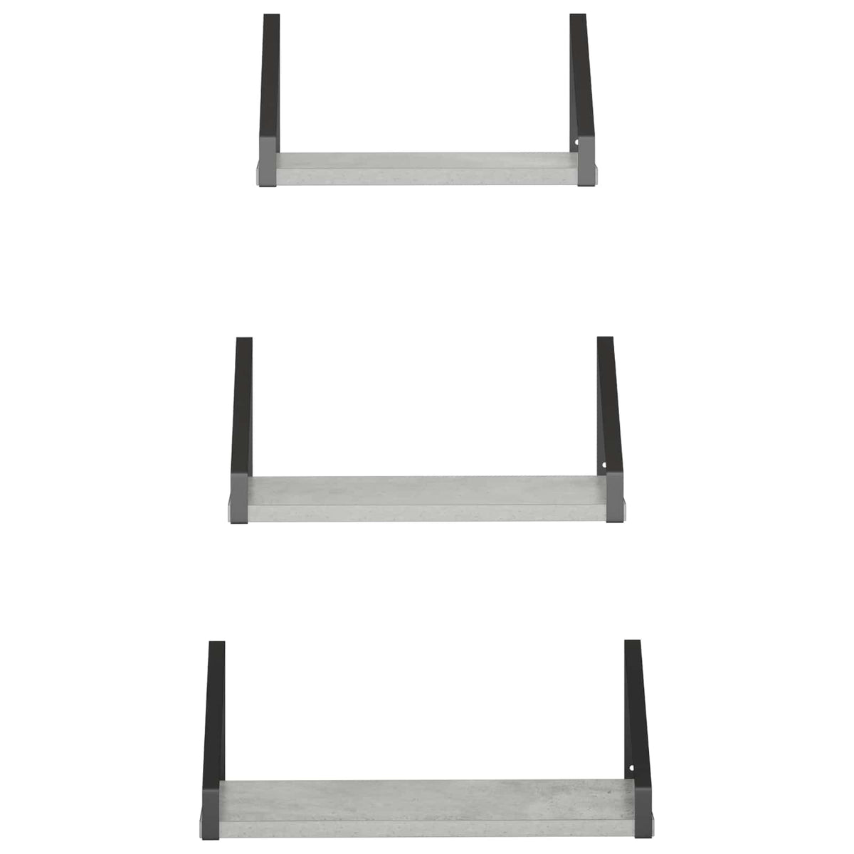 Sieninės lentynos 6 vnt. Betono pilka 40 x 16 x 15,5 cm