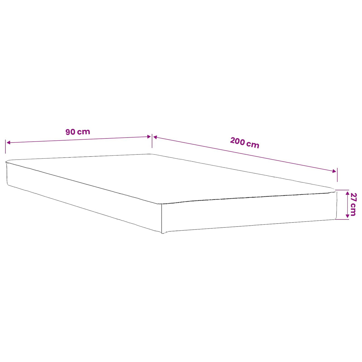 Čiužinio apsaugas 2 vnt. 90 x 200 cm Atsparus vandeniui Balta