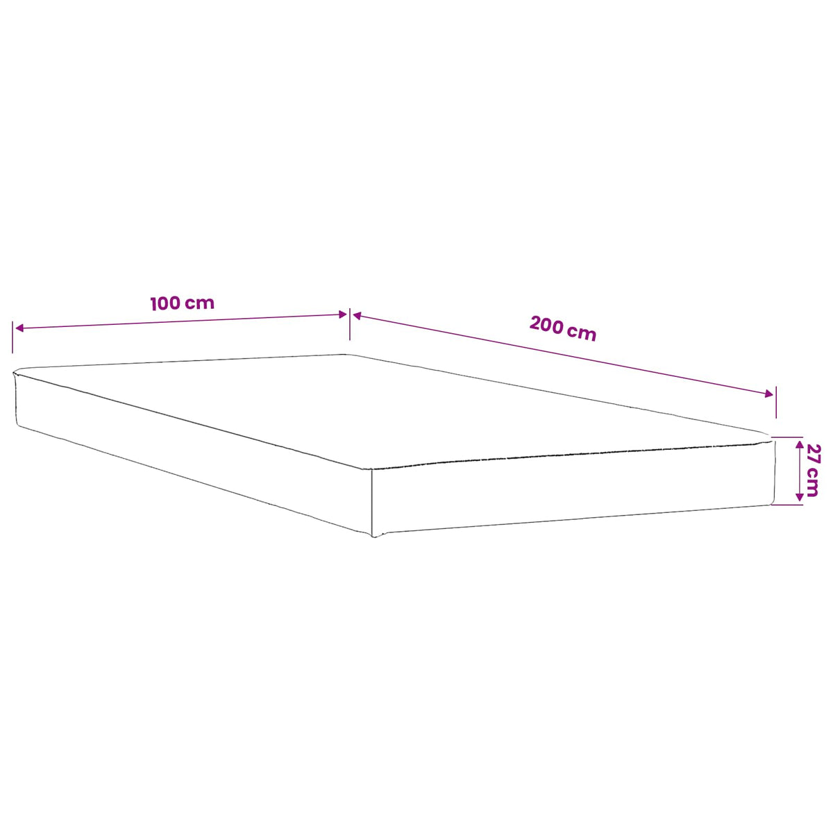 Čiužinio apsaugas 2 vnt. 100 x 200 cm Atsparus vandeniui Balta