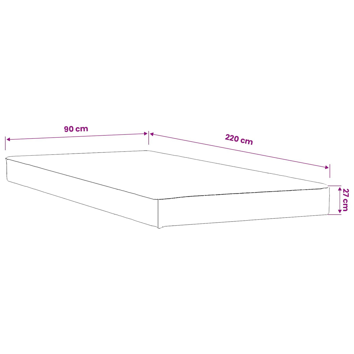 Čiužinio apsaugas 2 vnt. 90 x 220 cm Atsparus vandeniui Balta