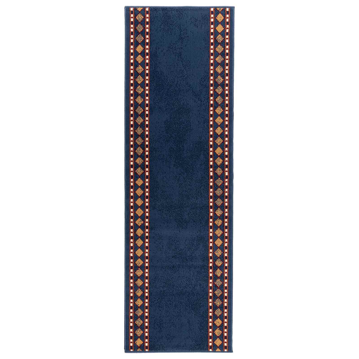 Bėgimo kilimėlis FLORNES Austas Mėlyna Deimantai 80 x 450 cm PP