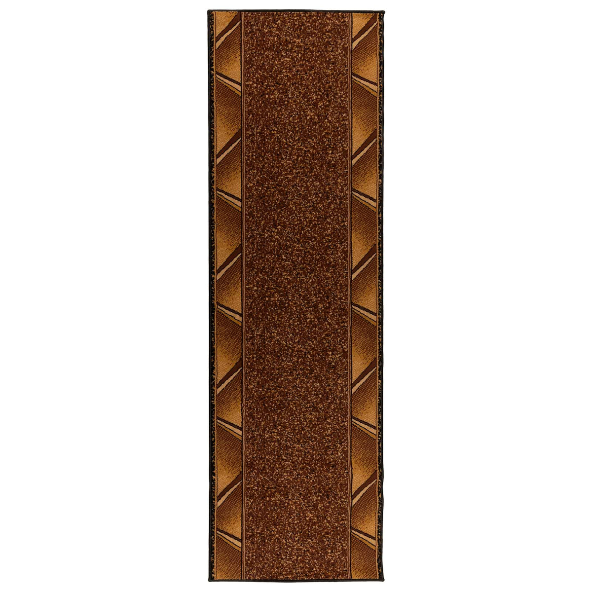 Bėgimo kilimėlis FLORNES Austas Ruda Zigzagas 67 x 450 cm PP