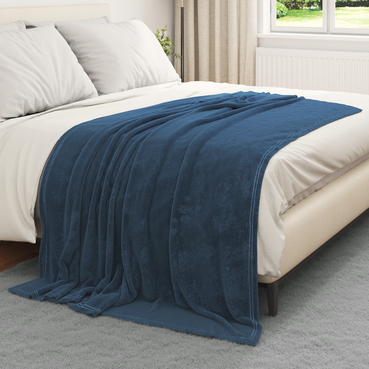 Mesti antklodės 6 pcs Jūrinė mėlyna 150 x 200 cm Flysas