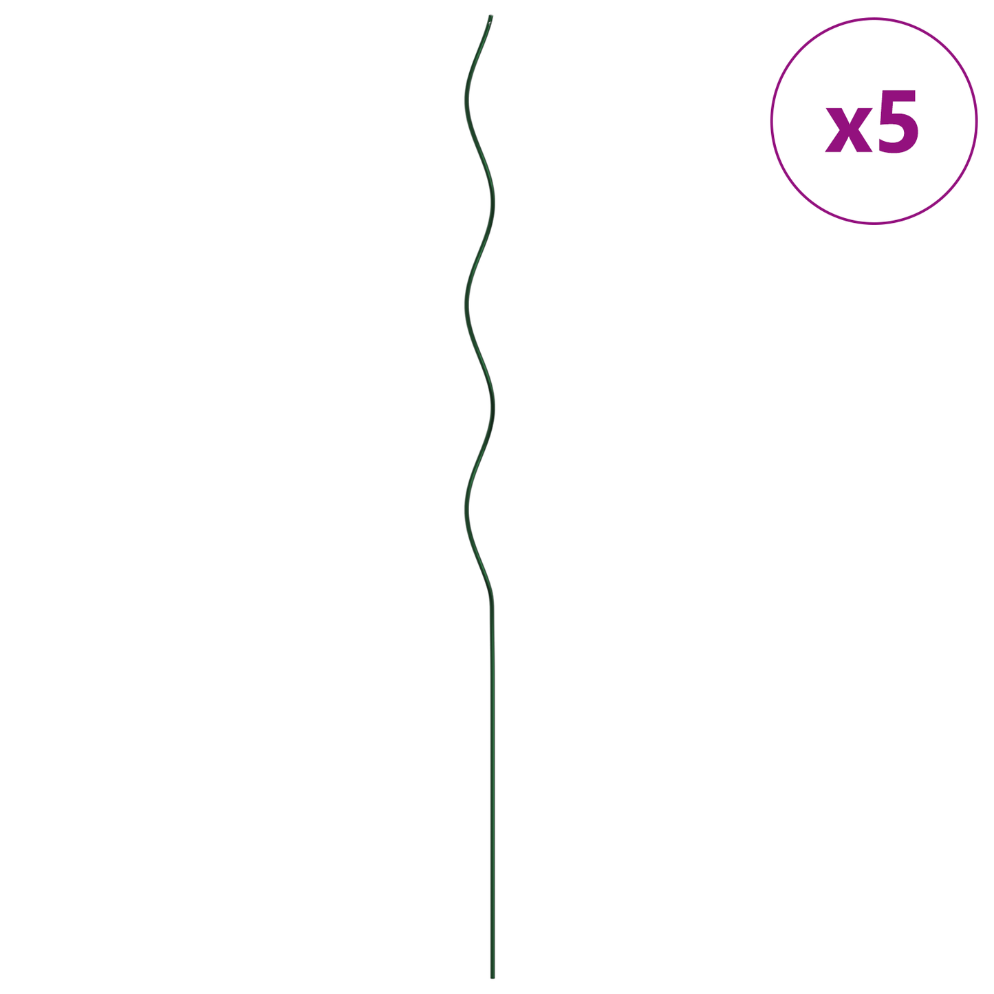 Spiraliniai augalų palaikymo stulpai 5 vnt 110 cm Plienas