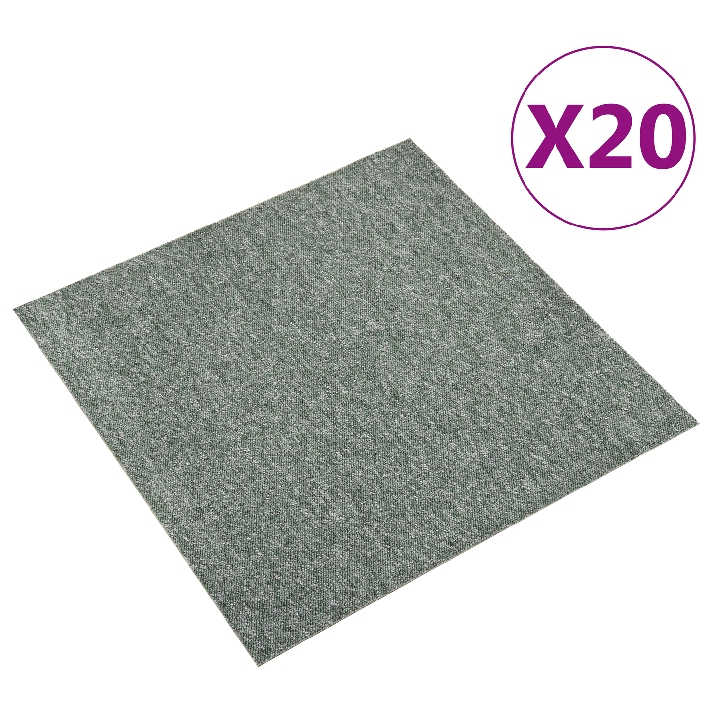 Kilimas 20 pcs Žalia 50 x 50 cm 100% polipropileno