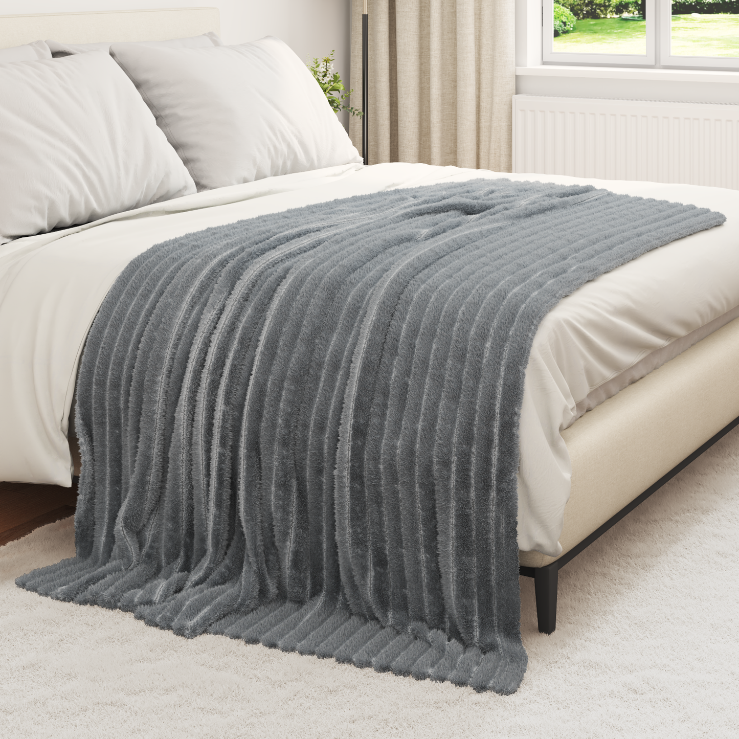 Apklotas Tamsiai pilka 200 x 150 cm Flysas