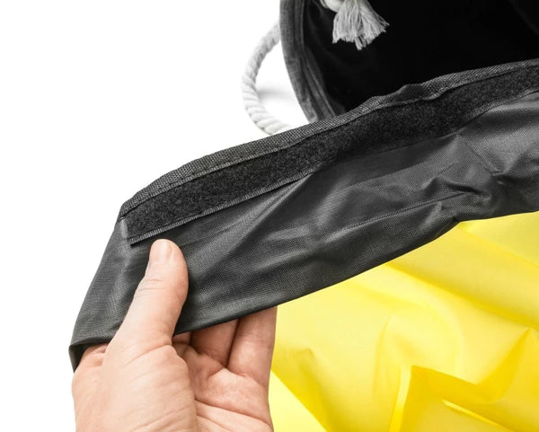 Žaislų krepšys su 2in1 žaidimų kilimėliu – GELTONAS