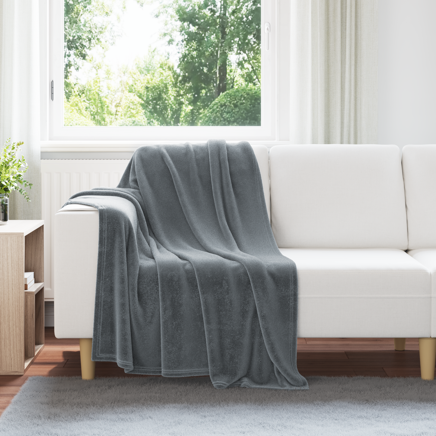 Apklotas Tamsiai pilka 130 x 150 cm Flysas