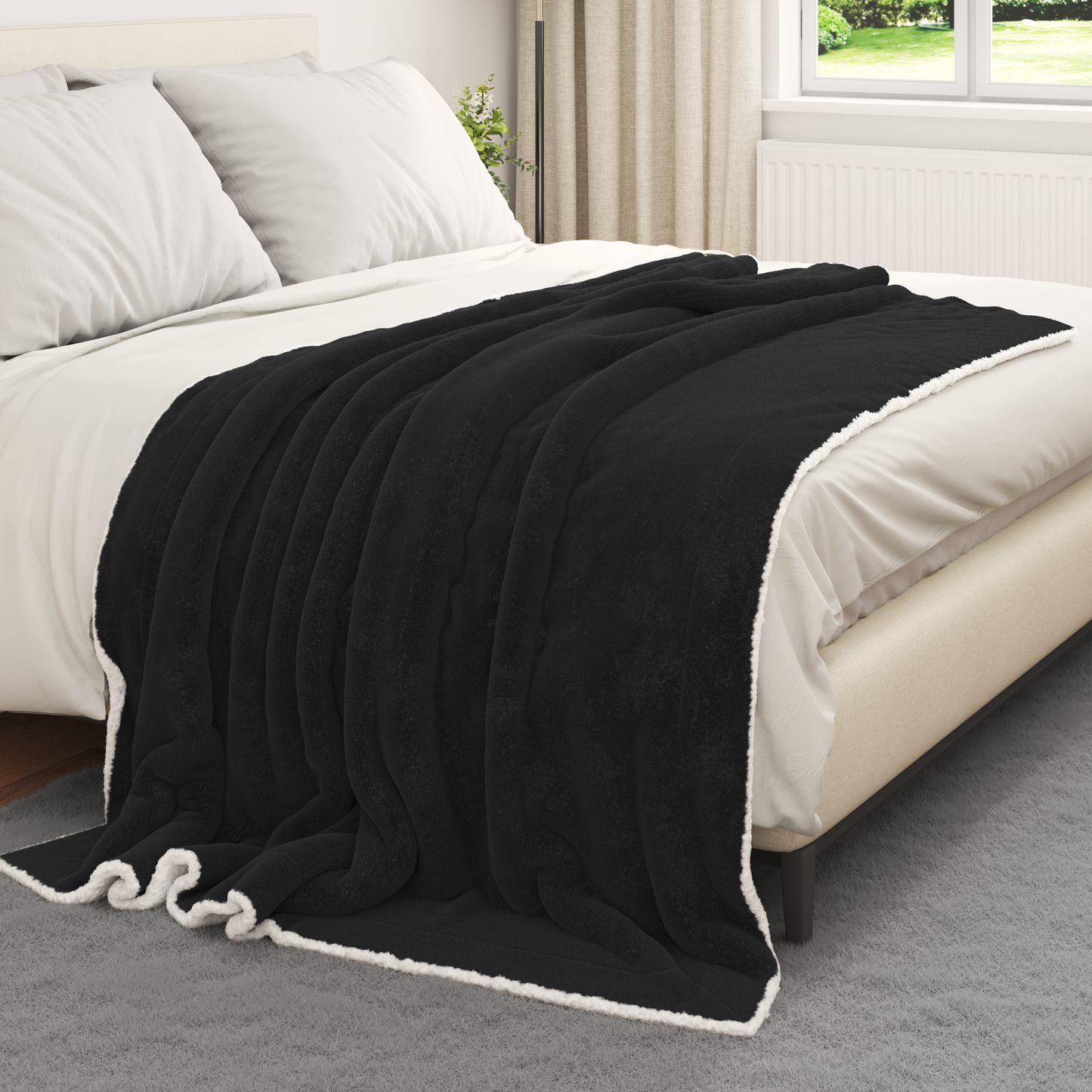 Apklotas Juoda 150 x 200 cm Flysas