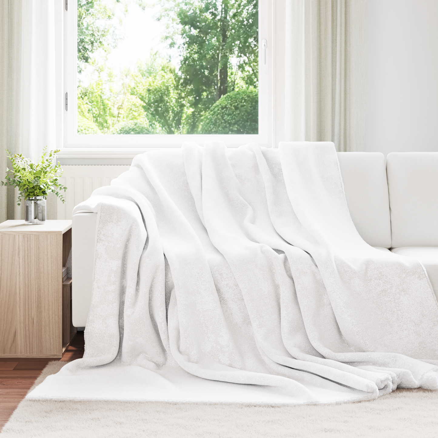 Apklotas Balta 220 x 240 cm Flysas