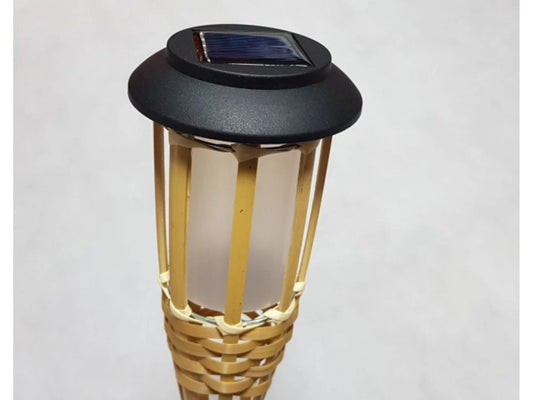LED bambukinis saulės žibintas (60 cm)