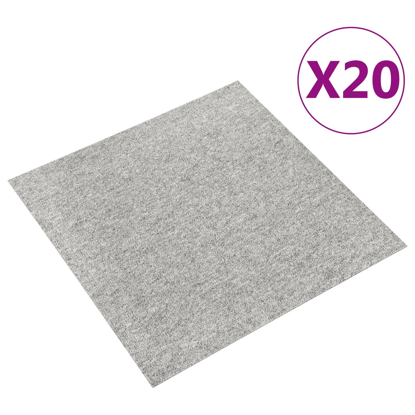 Kilimas 20 pcs Šviesiai pilka 50 x 50 cm 100% polipropileno