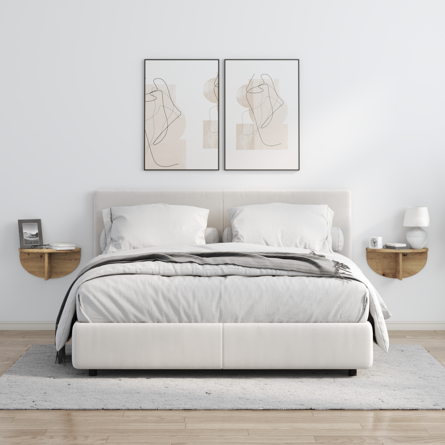 Sieninė lentyna 2 pcs Amatininkų ąžuolas 38 x 19 x 19 cm