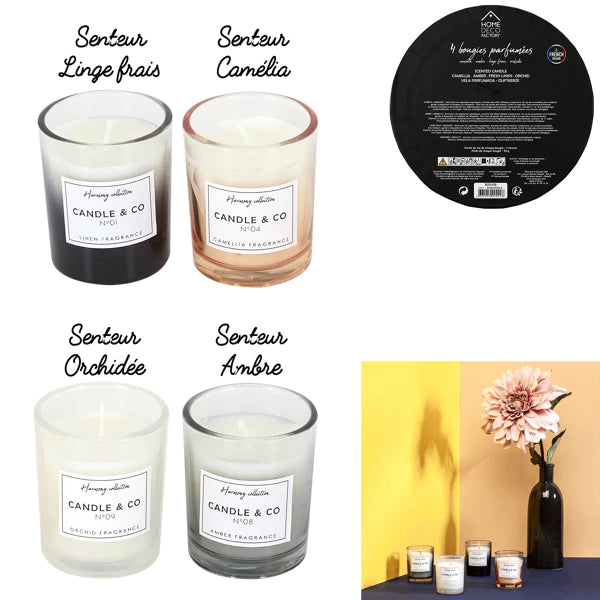 Kvapiųjų žvakių rinkinys Harmony Box ( 4 vnt.)