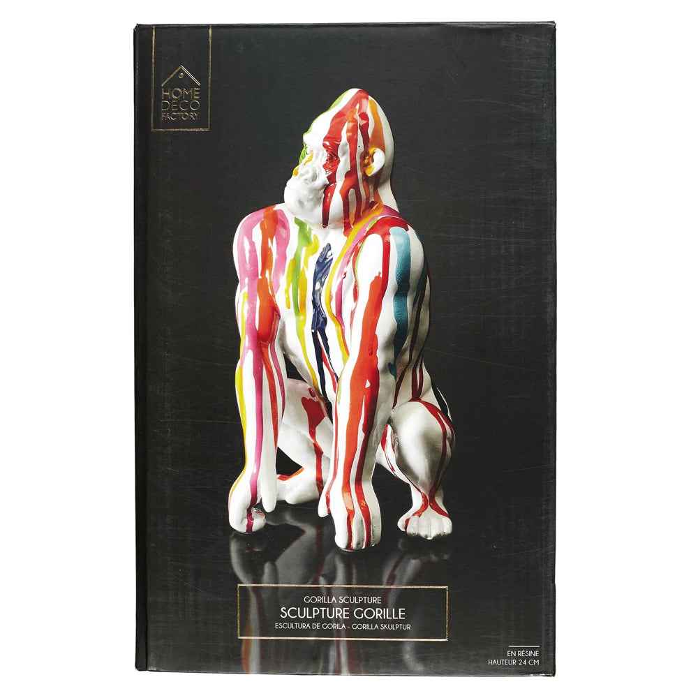 Dekoratyvinė figūrėlė Baltoji vaivorykštės gorila (24 cm)