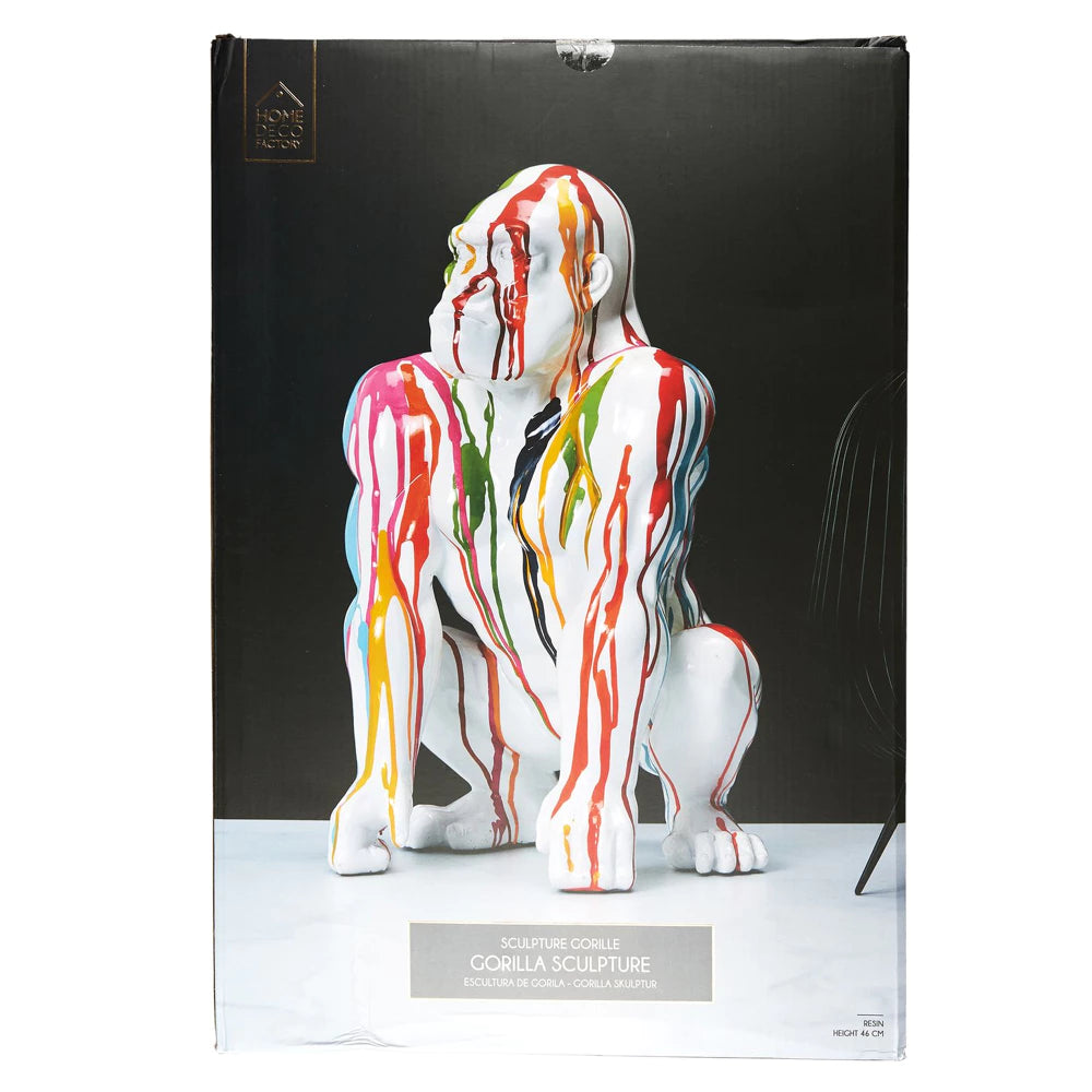 Dekoratyvinė figūrėlė Baltoji vaivorykštės gorila (46 cm)