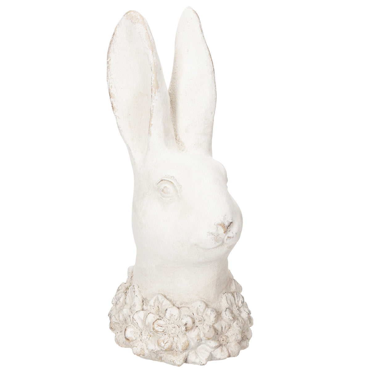 Dekoratyvinis triušis su gėlių vainiku – 23 cm