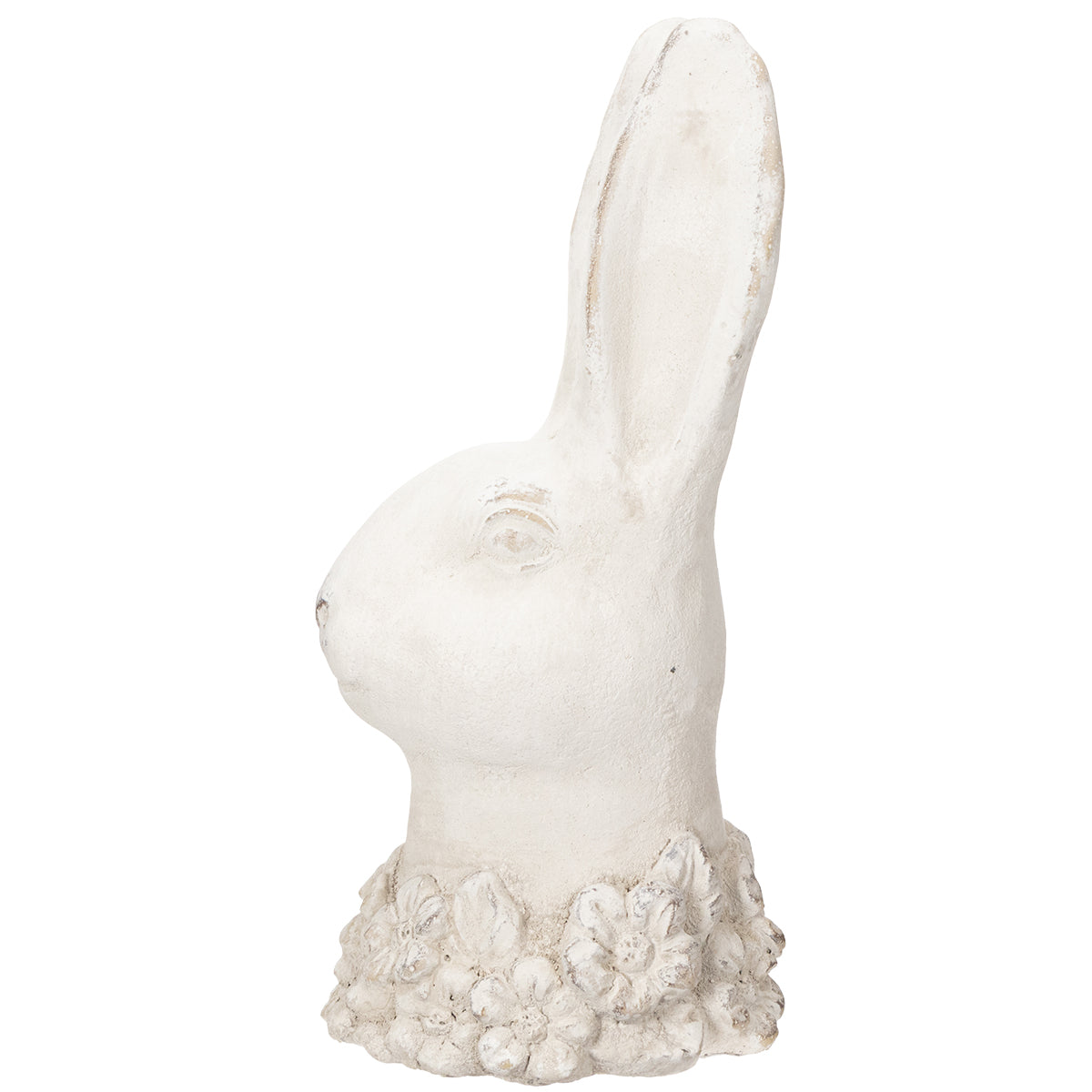 Dekoratyvinis triušis su gėlių vainiku – 23 cm
