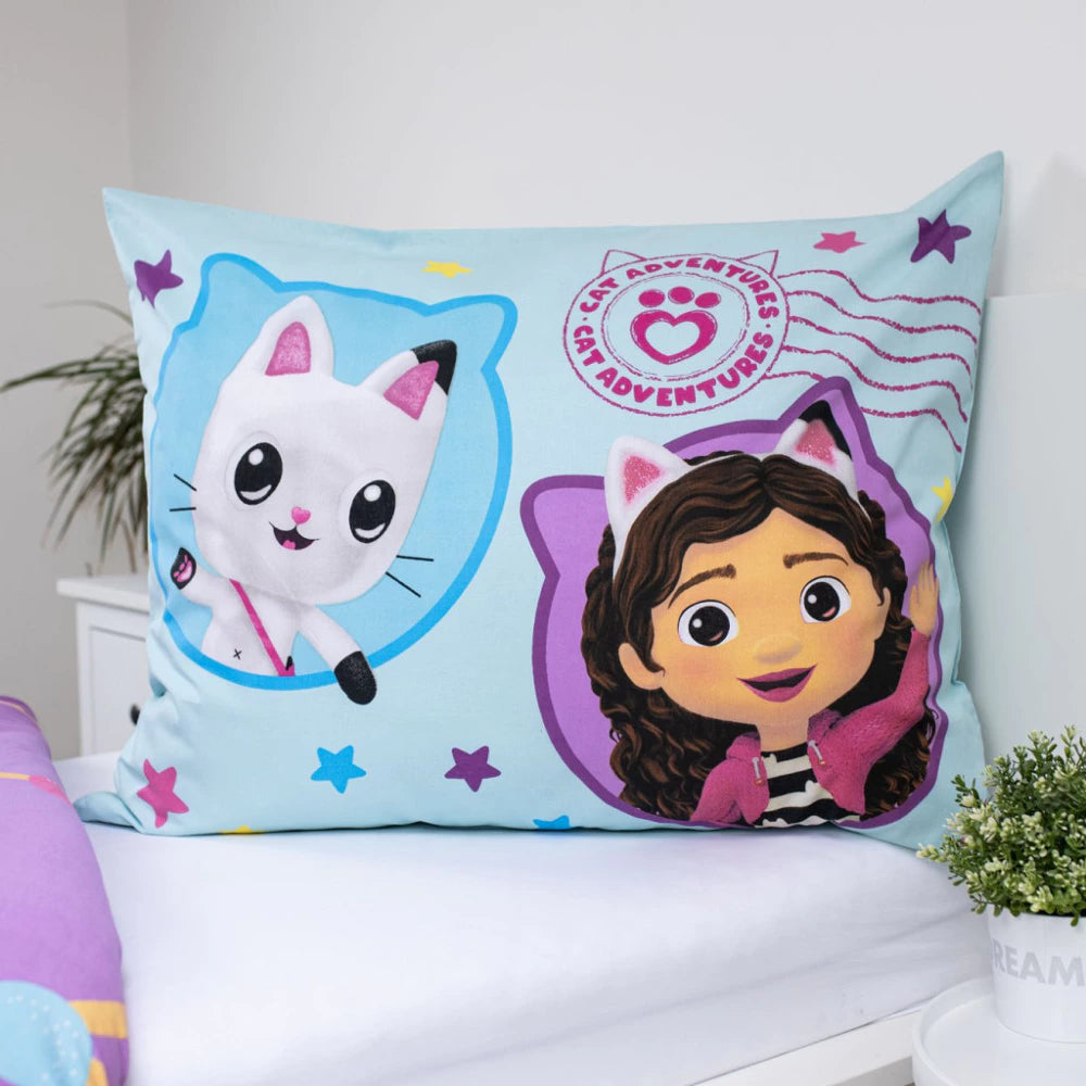 Vaikiškas patalynės komplektas Gabby’s Dollhouse  (140 × 200 cm, 2 dalių)