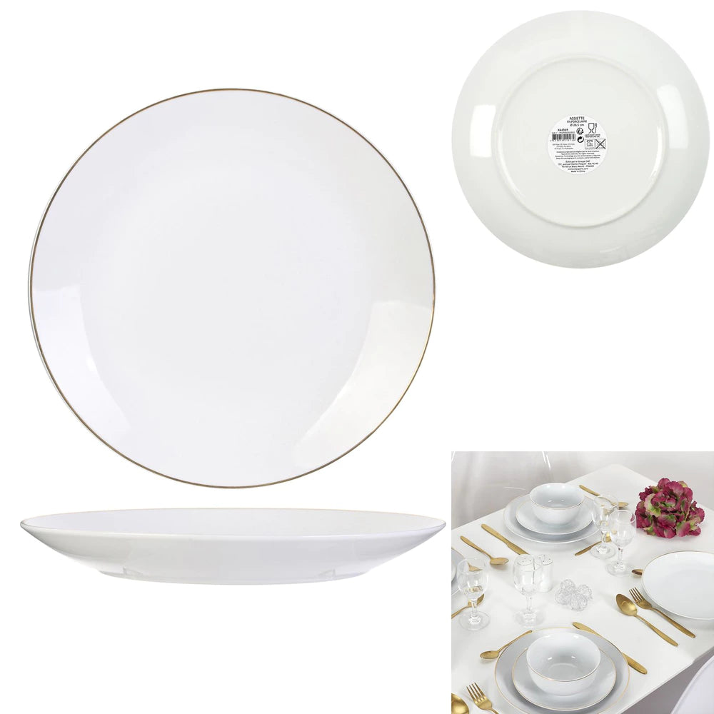 Lėkštė su auksiniu apvadu Lisere Doré (Ø26 cm)