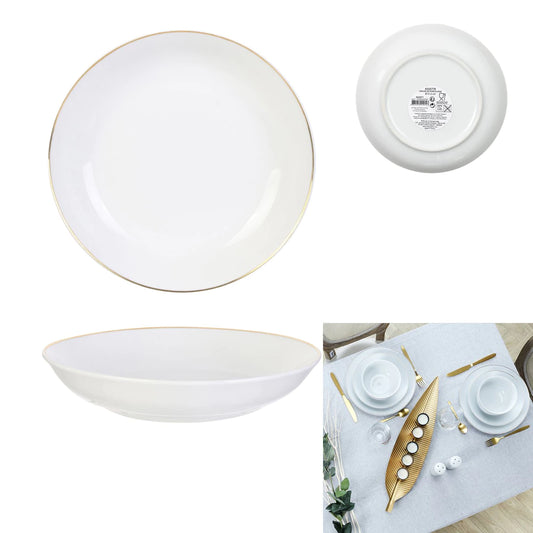 Gilesnė porcelianinė lėkštė su auksiniu apvadu Lisere Doré (Ø21 cm)