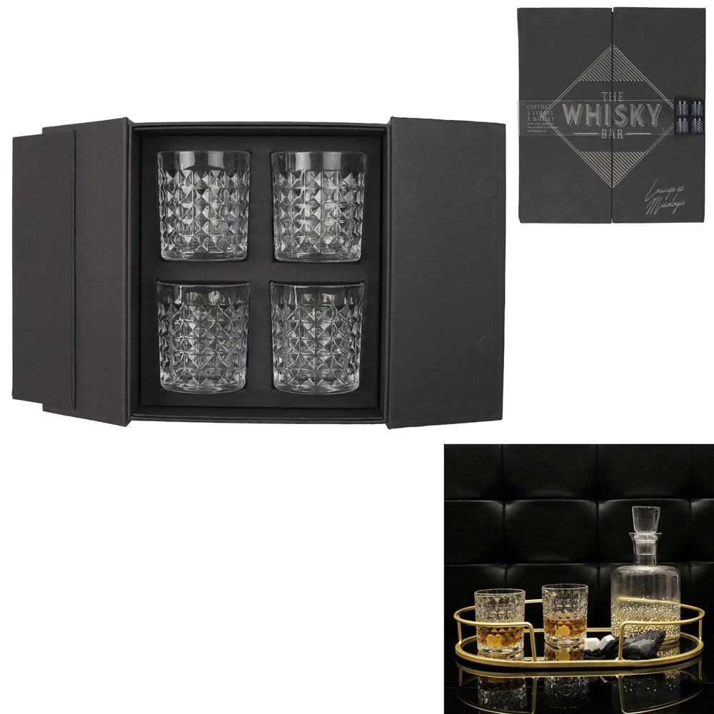 Viskio taurės (4 vnt.) dėžutėje