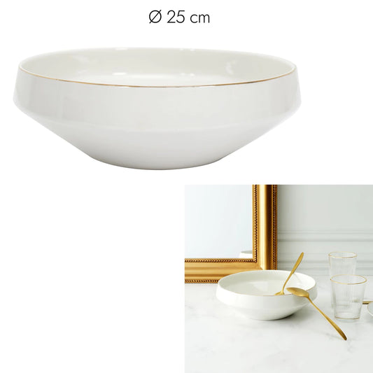 Porcelianinis salotų dubuo Lisere Doré (Ø25 cm)
