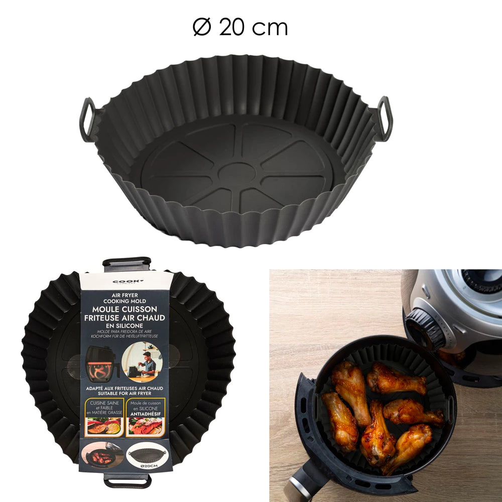 Apvali kepimo forma oro gruzdintuvei (20 cm)