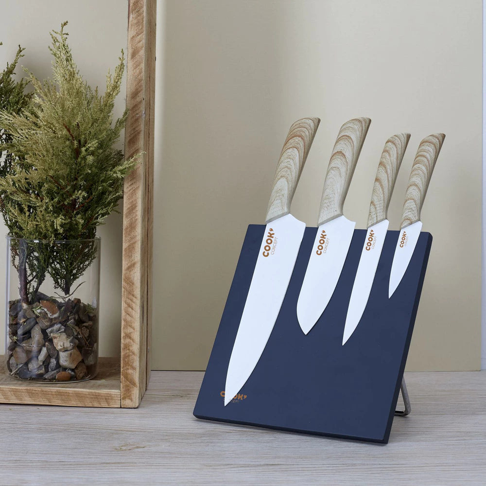 4 peilių rinkinys su magnetiniu laikikliu